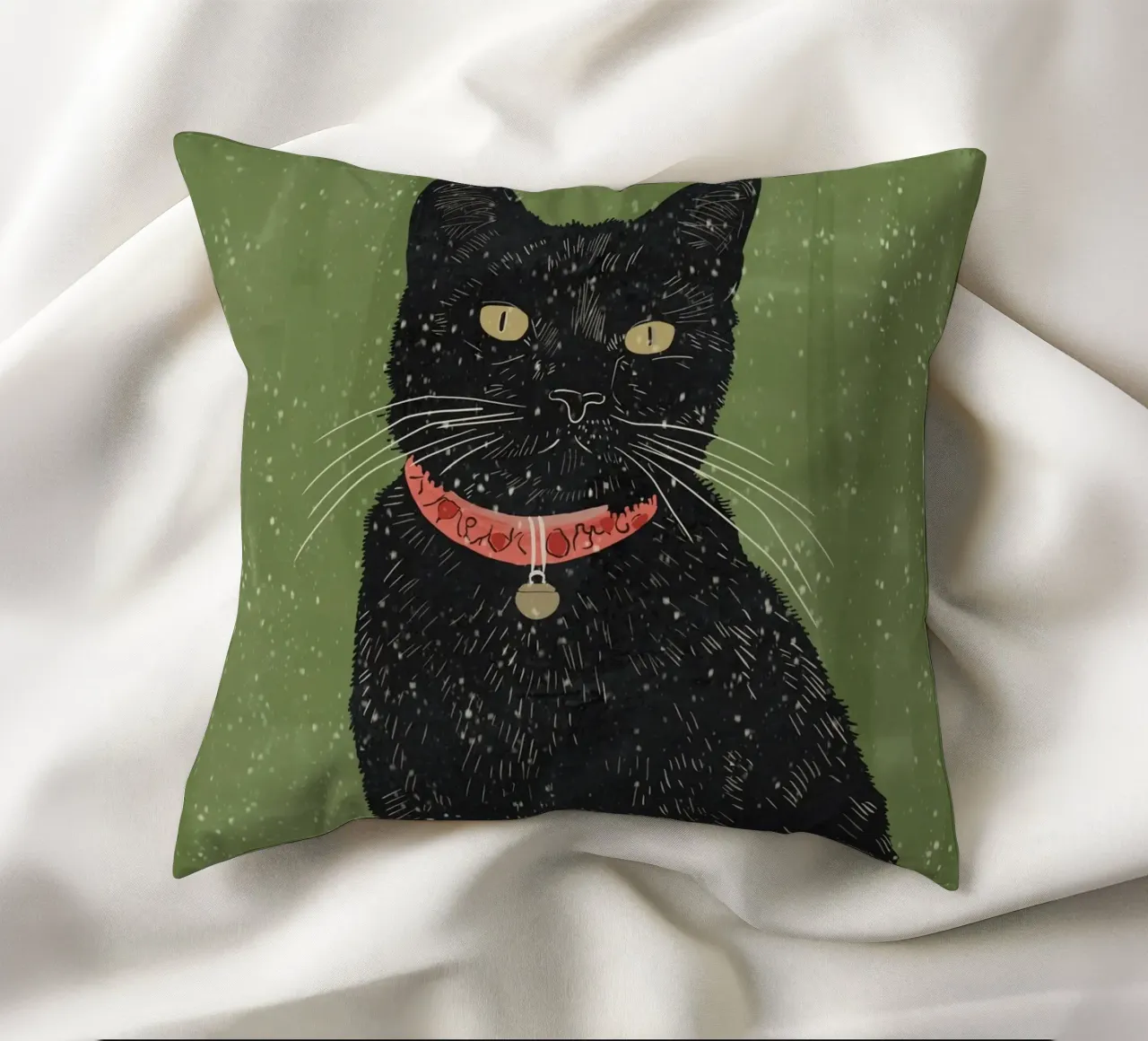 Gatto nero 8 cuscino da ThingDesign