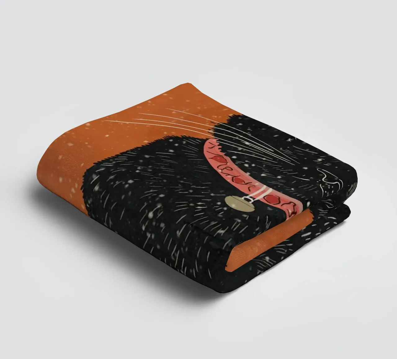 Schwarze Katze 9 Handtuch von ThingDesign