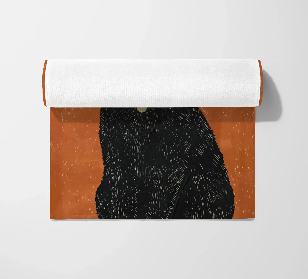 Gatto nero 9 telo mare da ThingDesign