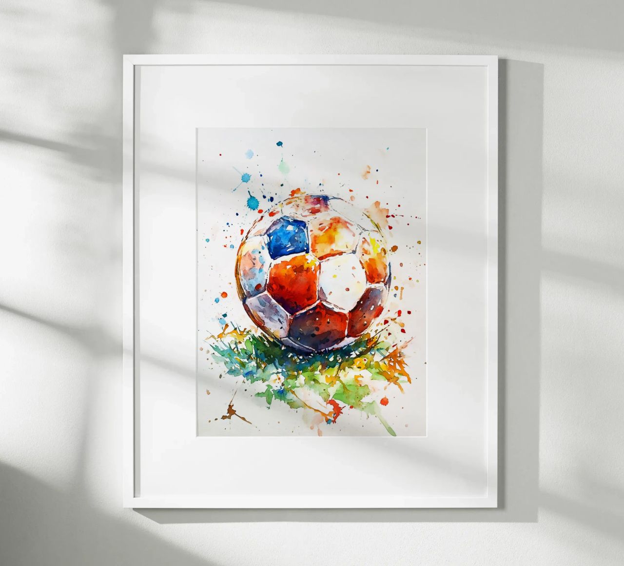 Football Ball Watercolor 2 poster de Mateo
