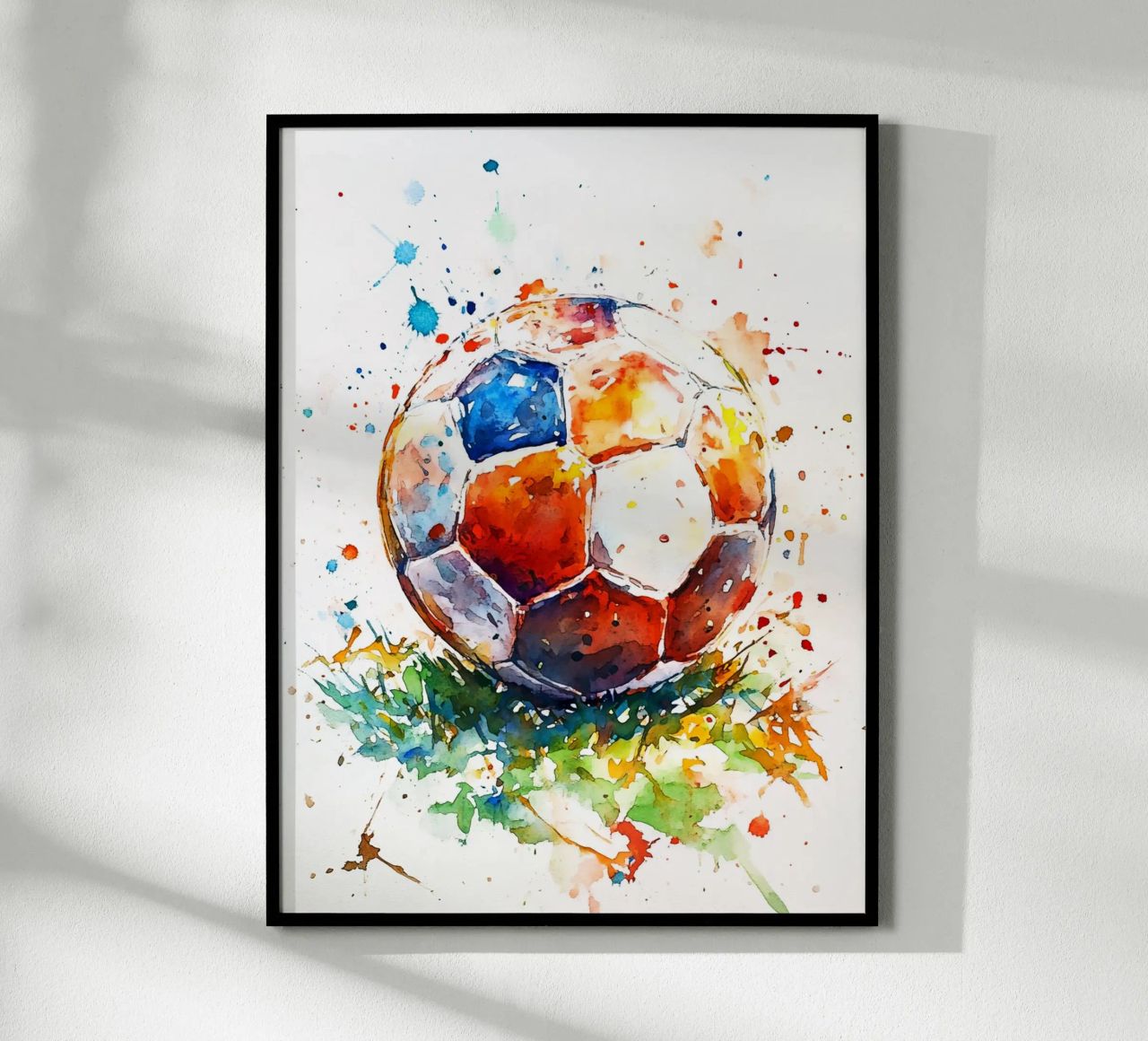 Football Ball Watercolor 2 poster de Mateo