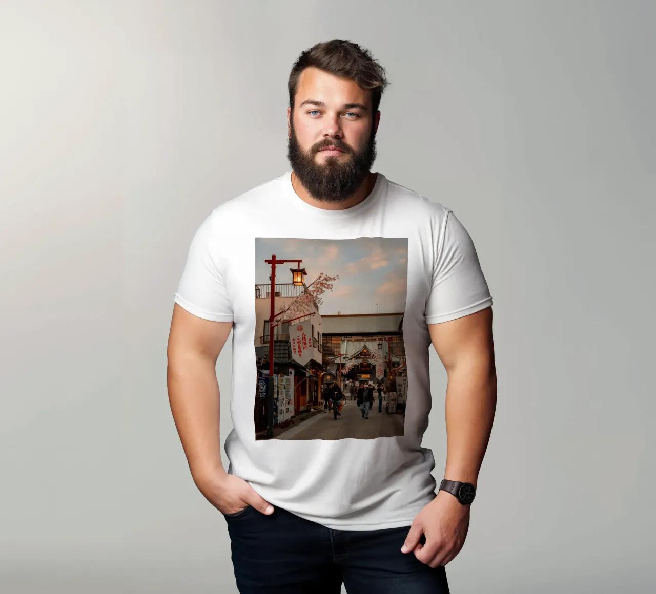 Sunset Temple in Tokyo, Japan t-shirt by Marcel Bisig