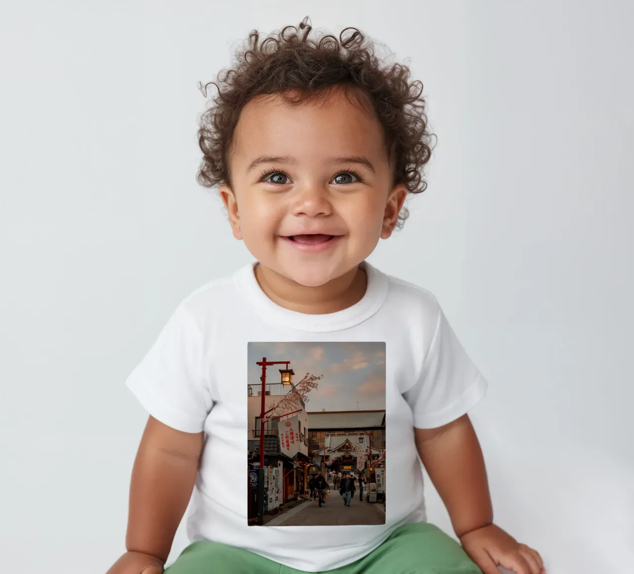 Sunset Temple in Tokyo, Japan baby t-shirt by Marcel Bisig