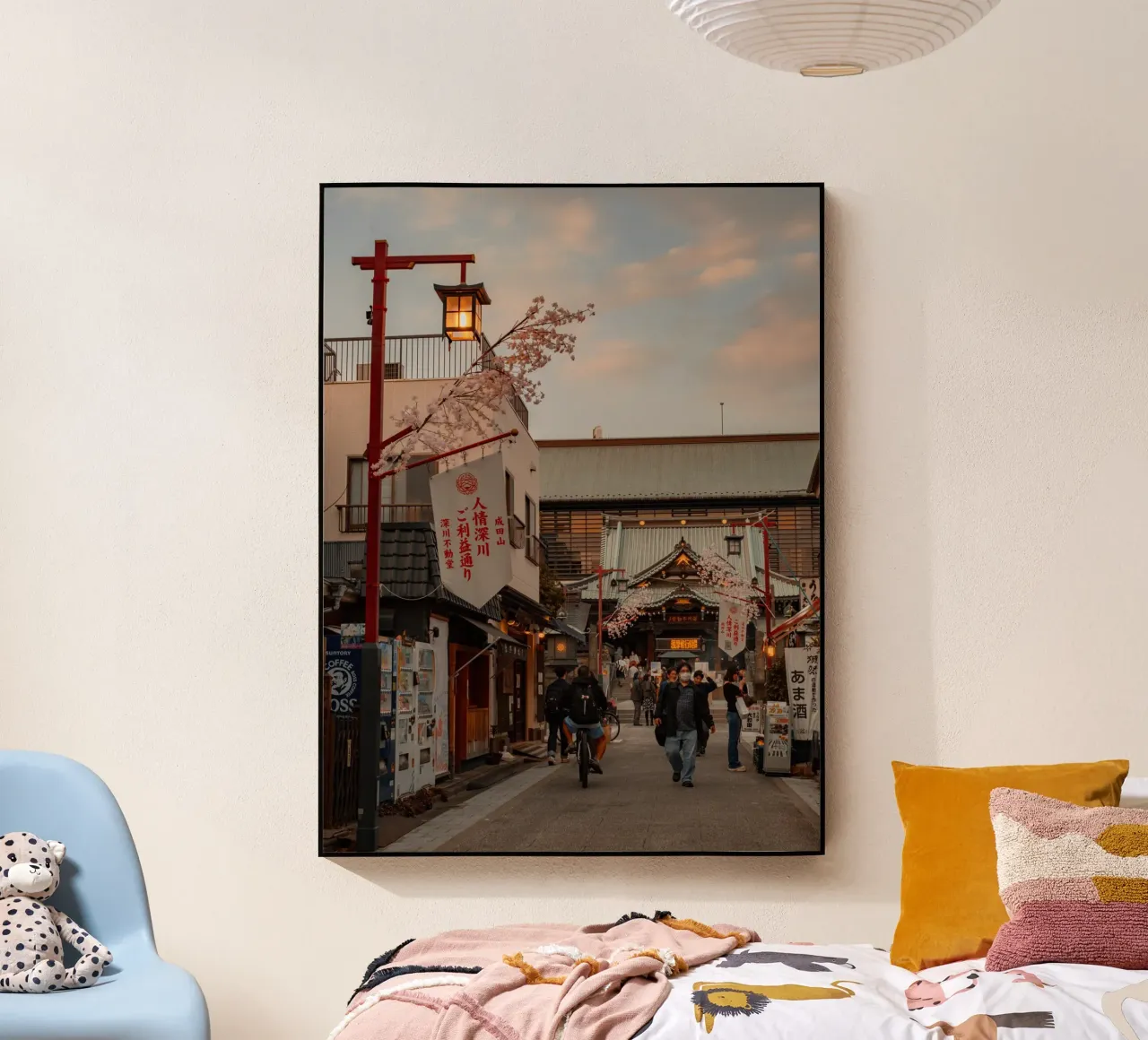 Sunset Temple in Tokyo, Japan acrylic glass by Marcel Bisig