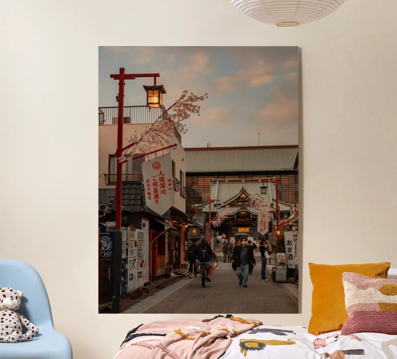 Sunset Temple in Tokyo, Japan acrylic glass by Marcel Bisig