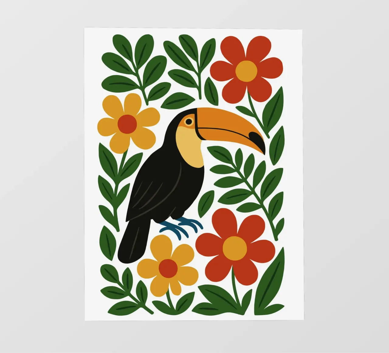 Tropical Toucan Bloom telo in pvc da ramosashop