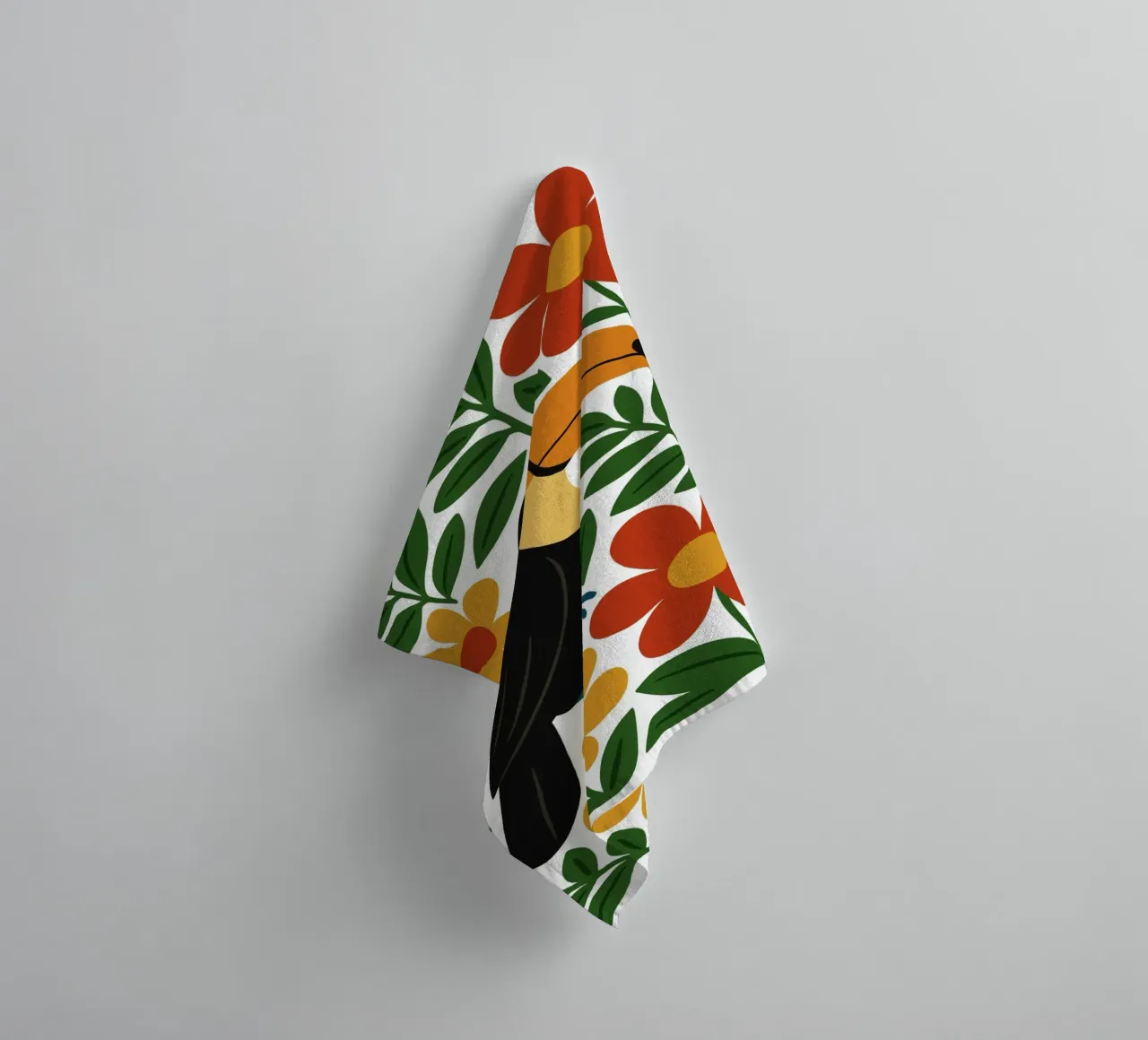 Tropical Toucan Bloom asciugamano da bagno da ramosashop