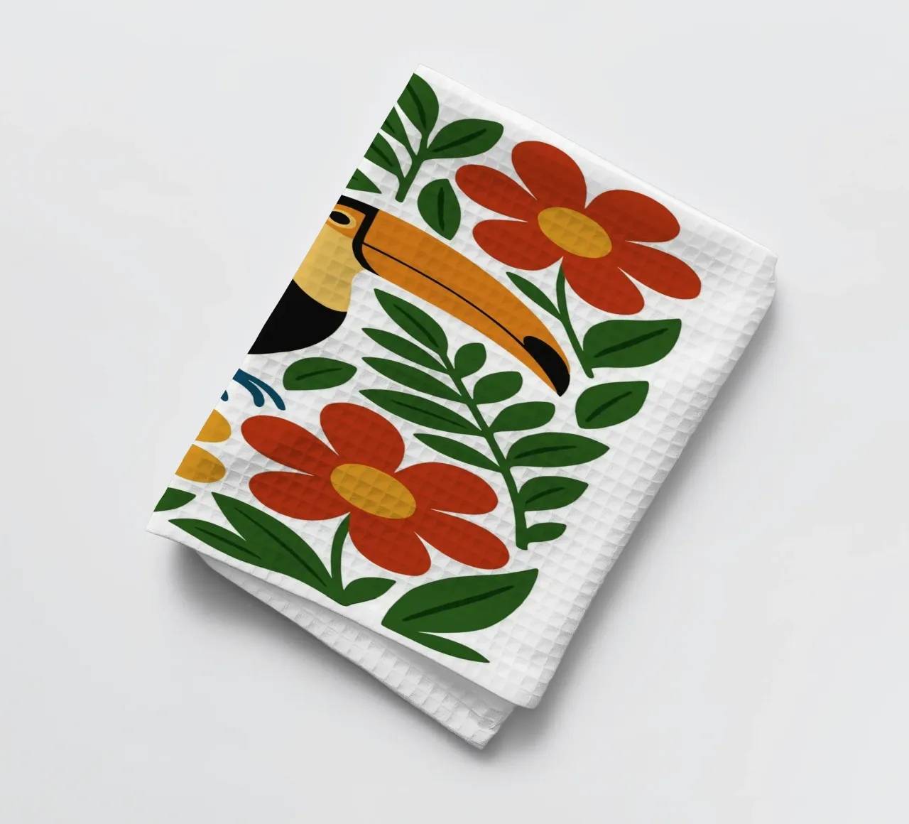 Tropical Toucan Bloom canovaccio da cucina da ramosashop