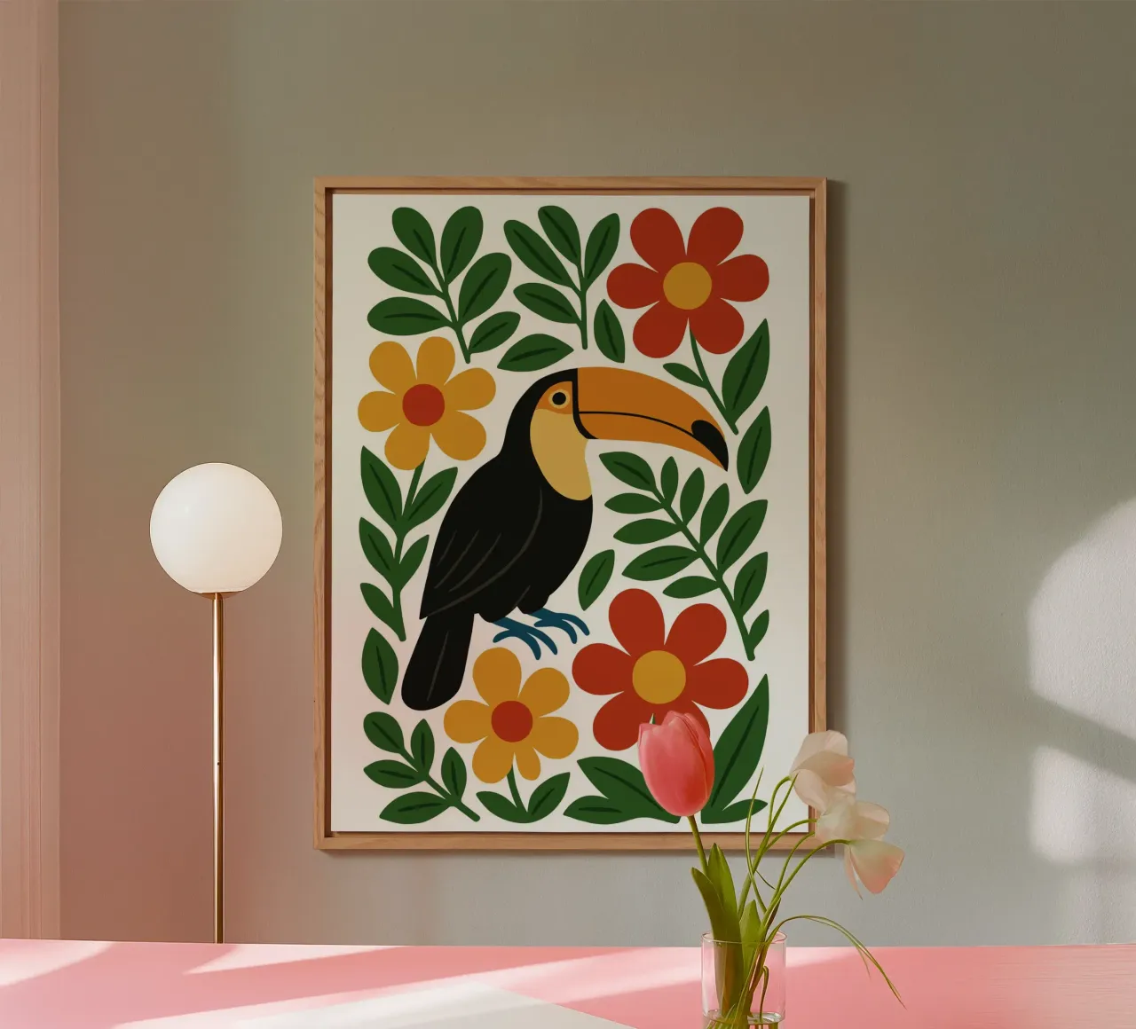 Tropical Toucan Bloom Forex-Platte von ramosashop