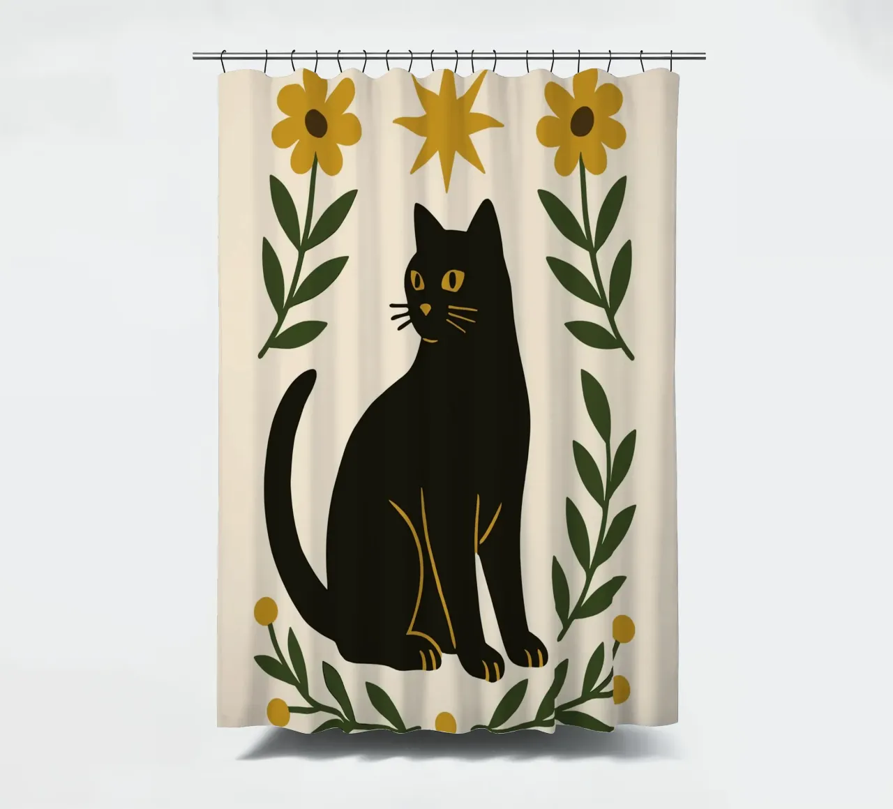 Mystical Cat and Star Duschvorhang von ramosashop