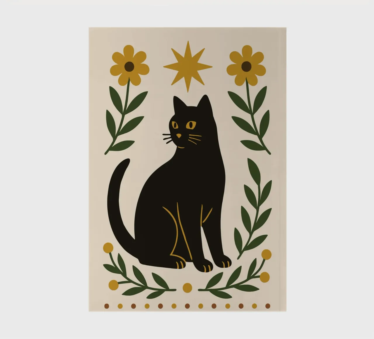 Mystical Cat and Star notebook by ramosashop