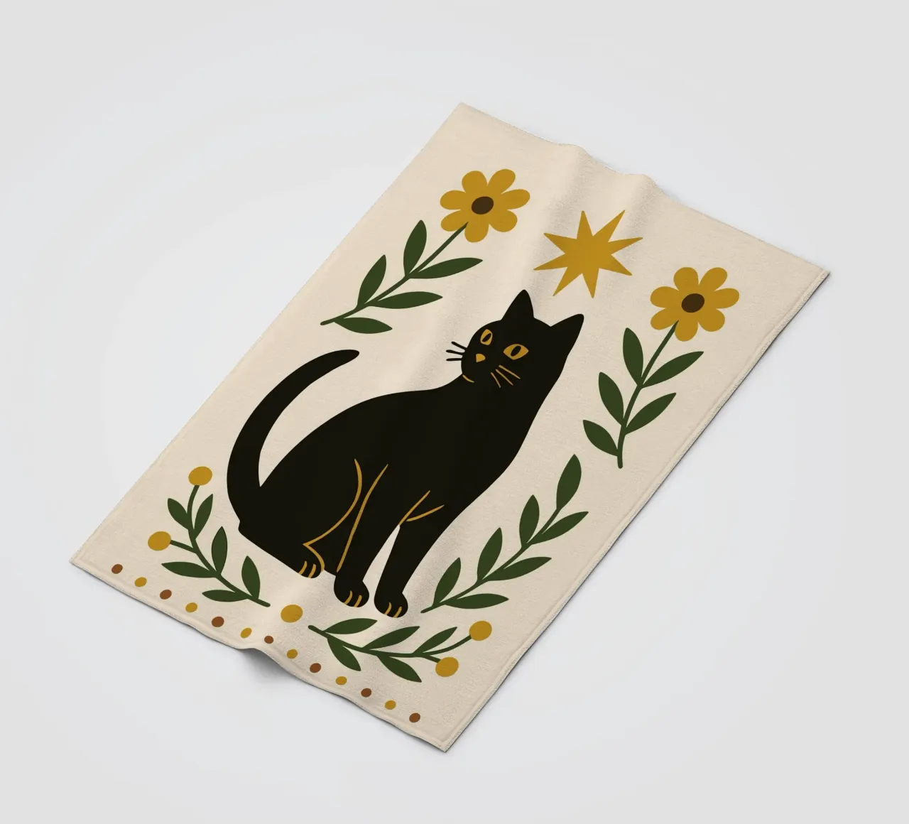 Mystical Cat and Star coperta in pile da ramosashop