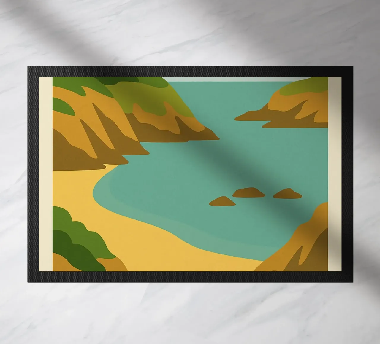 La Plage des Soux - Yeu-eiland deurmat van JETLAG | affiches voyage