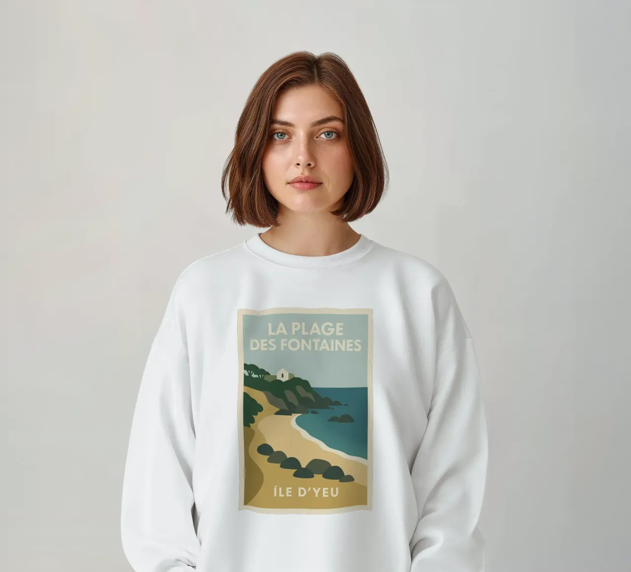La Plage des Fontaines - Île d'Yeu felpa da JETLAG | affiches voyage