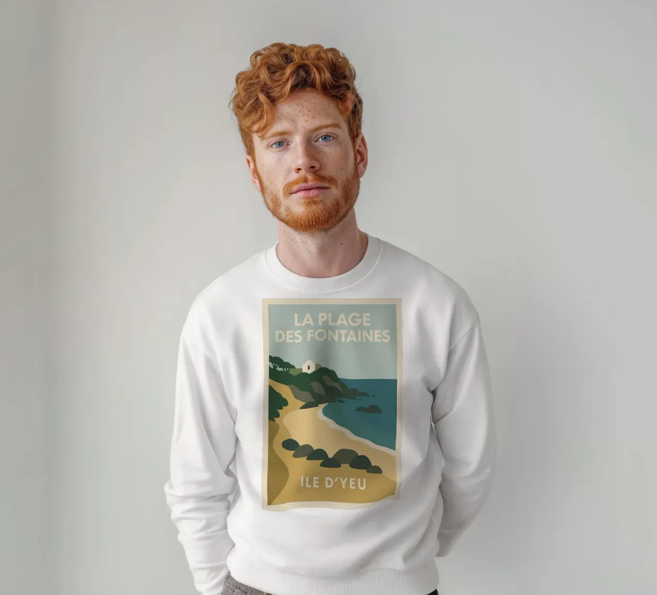 La Plage des Fontaines - Île d'Yeu felpa da JETLAG | affiches voyage