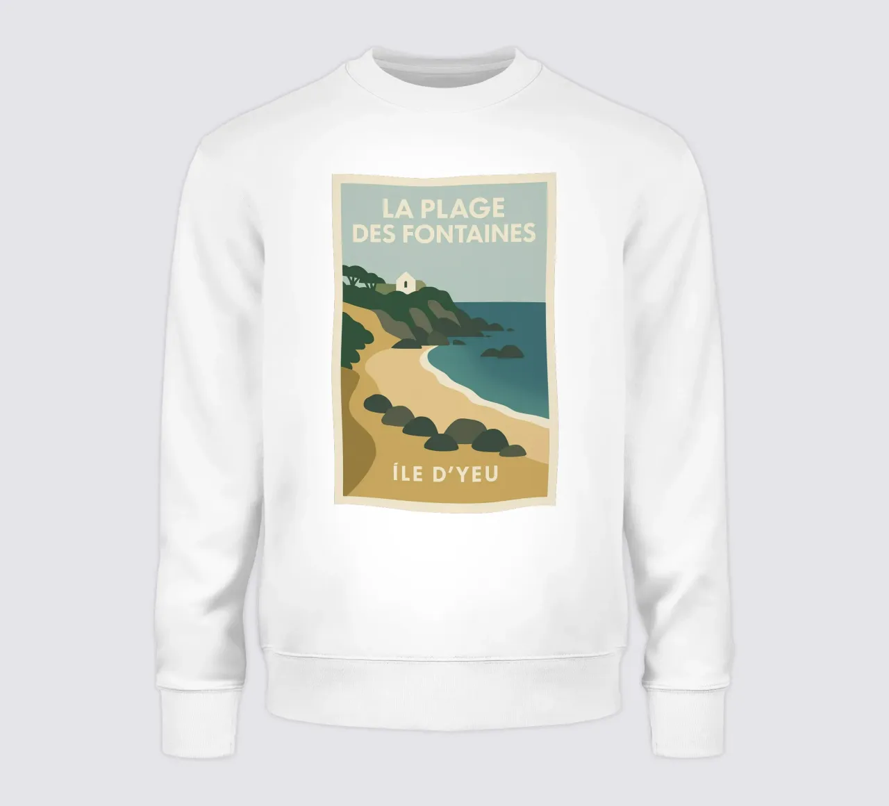 La Plage des Fontaines - Île d'Yeu felpa da JETLAG | affiches voyage