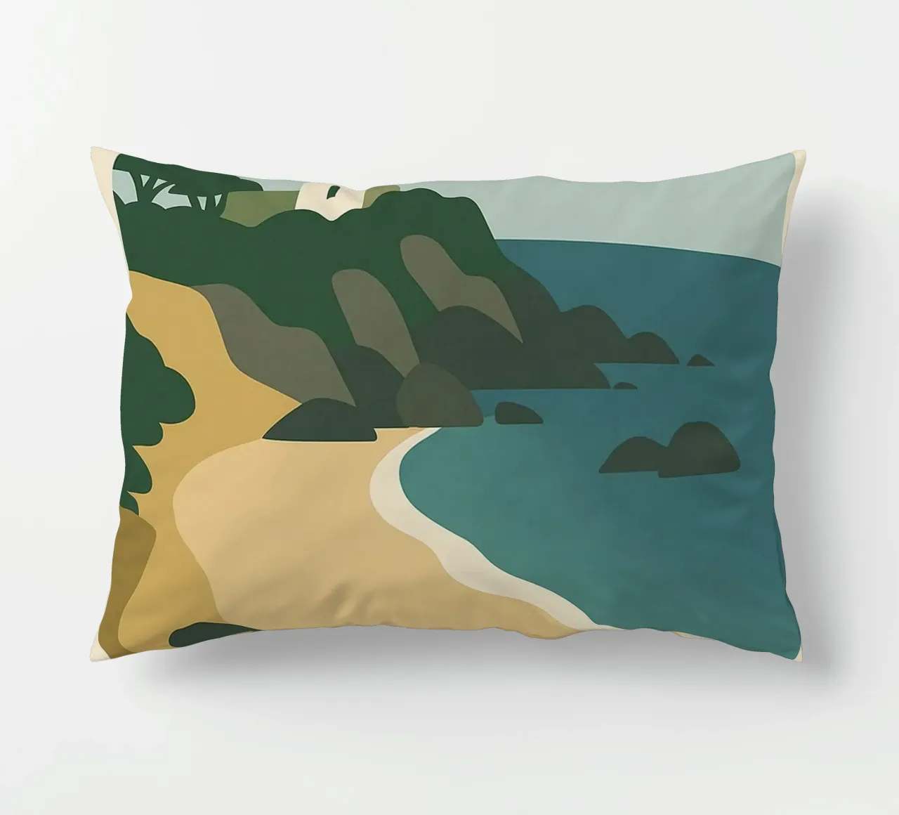 La Plage des Fontaines - Île d'Yeu cuscino da JETLAG | affiches voyage