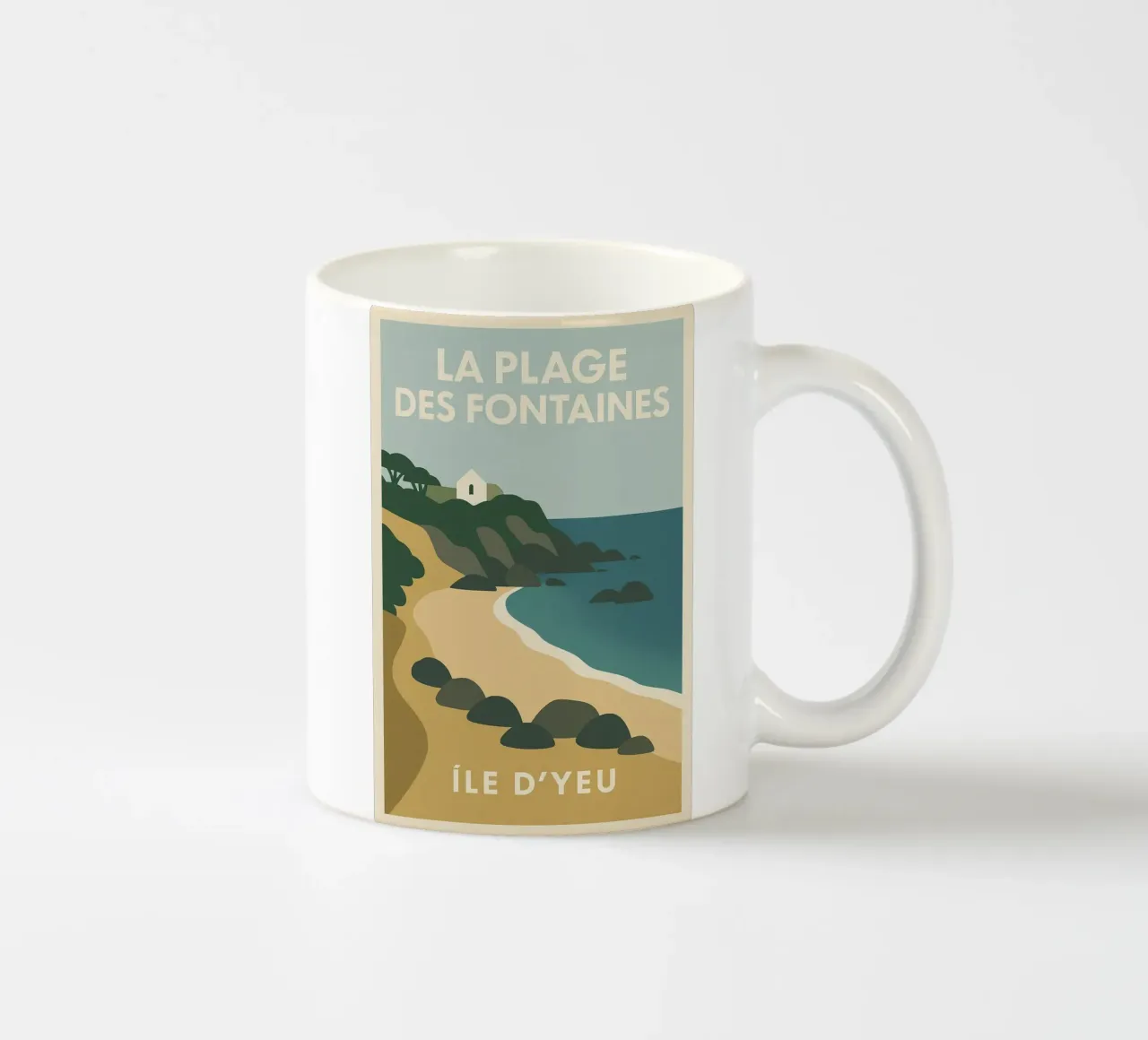 La Plage des Fontaines - Île d'Yeu tazza in ceramica da JETLAG | affiches voyage