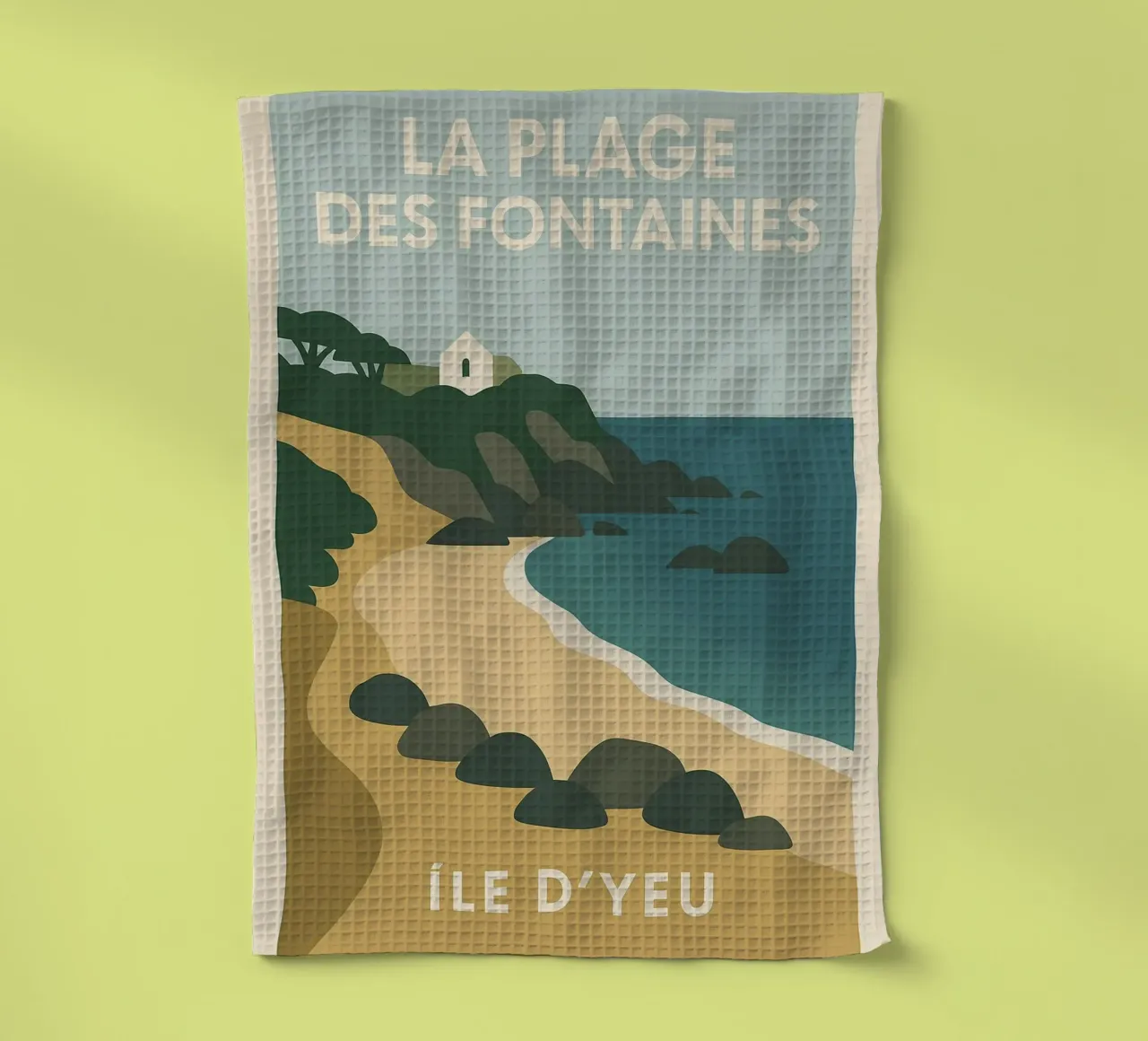 La Plage des Fontaines - Île d'Yeu canovaccio da cucina da JETLAG | affiches voyage