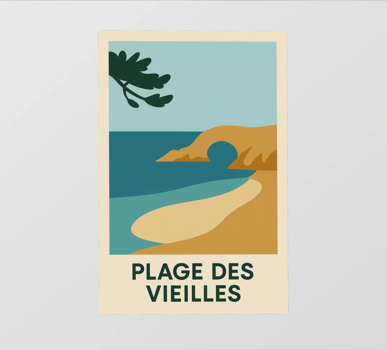 Plage des Vieilles - Una fuga grafica sull'Ile d'Yeu pellicola backlit da JETLAG | affiches voyage