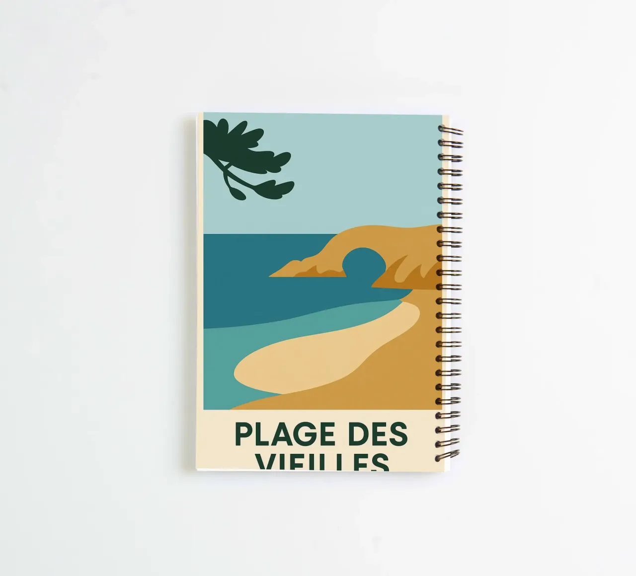 Plage des Vieilles - Una fuga grafica sull'Ile d'Yeu diario ad anelli da JETLAG | affiches voyage