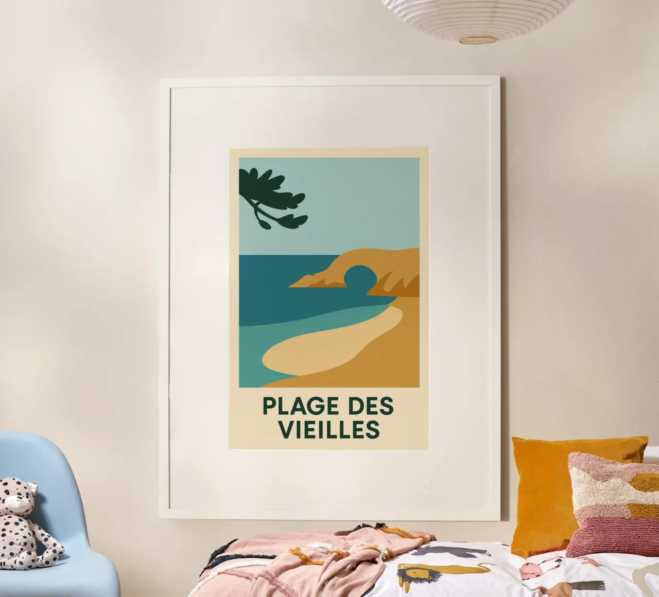Plage des Vieilles - Una fuga grafica sull'Ile d'Yeu poster da JETLAG | affiches voyage