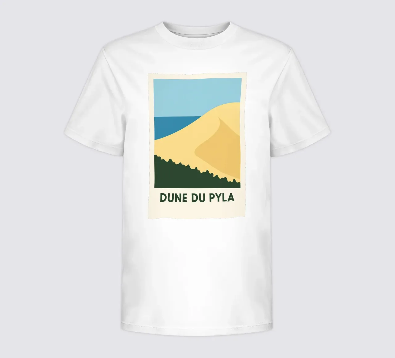 Dune du Pyla - Un affioramento sabbioso e l'orizzonte dell'oceano t-shirt bambini da JETLAG | affiches voyage