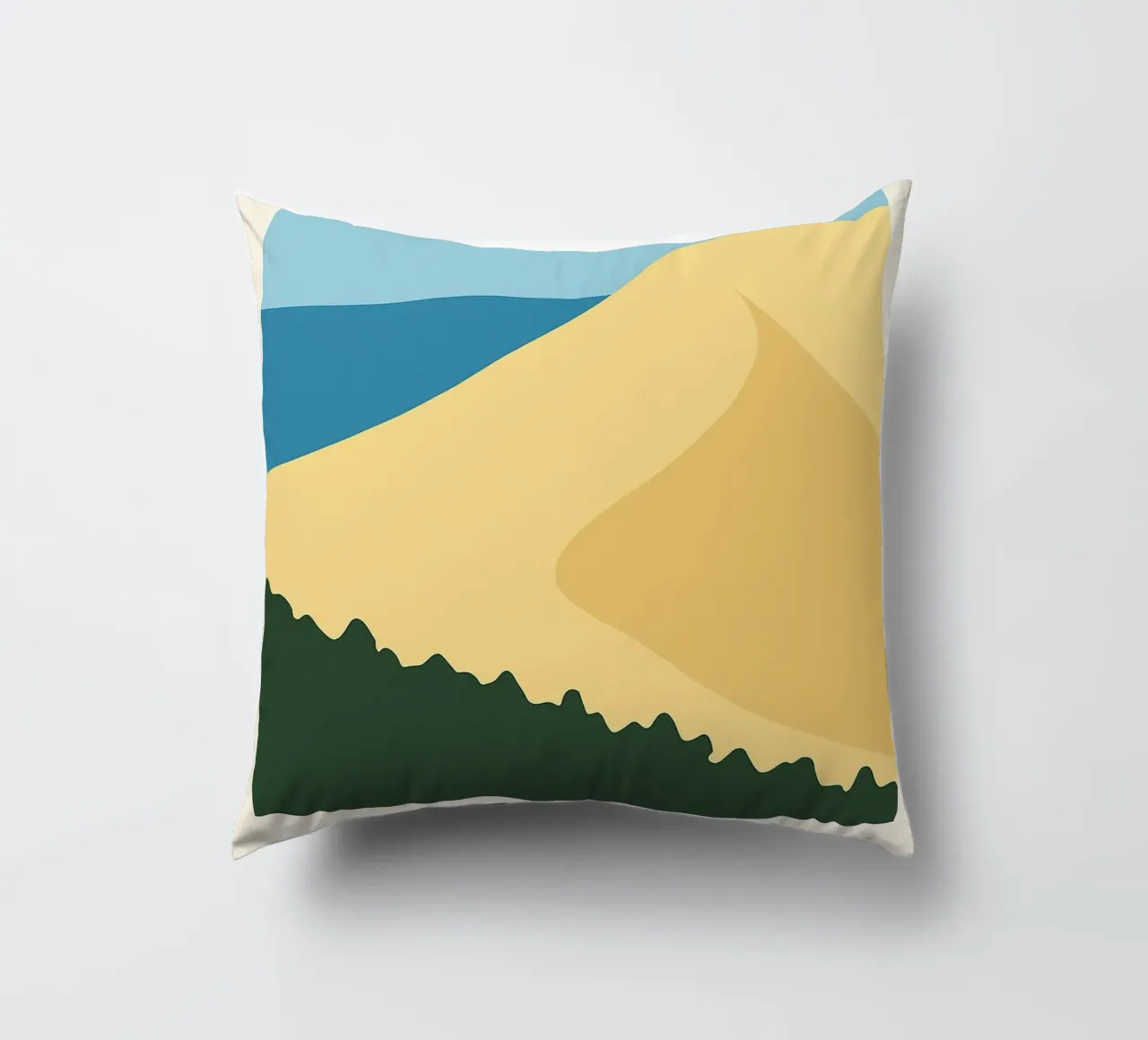 Dune du Pyla - Un affioramento sabbioso e l'orizzonte dell'oceano cuscino da JETLAG | affiches voyage