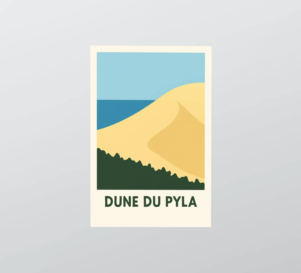 Dune du Pyla - Un affioramento sabbioso e l'orizzonte dell'oceano adesivo da JETLAG | affiches voyage