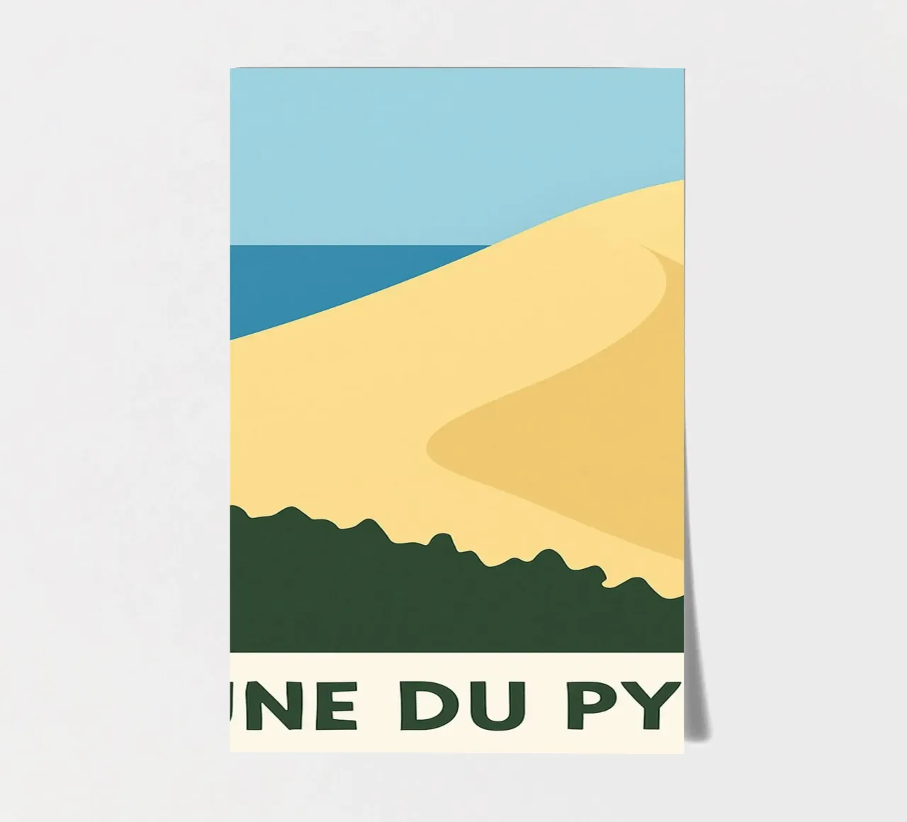 Dune du Pyla - Un affioramento sabbioso e l'orizzonte dell'oceano foglio adesivo da JETLAG | affiches voyage