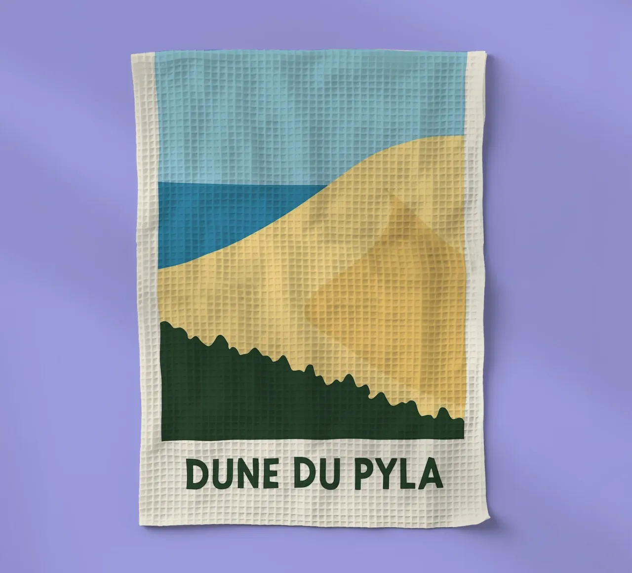 Dune du Pyla – Épure sableuse et horizon océanique torchon de JETLAG | affiches voyage