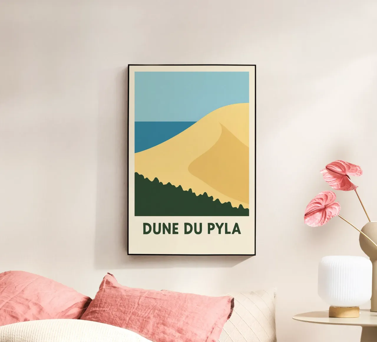 Dune du Pyla - Un affioramento sabbioso e l'orizzonte dell'oceano plexiglass da JETLAG | affiches voyage