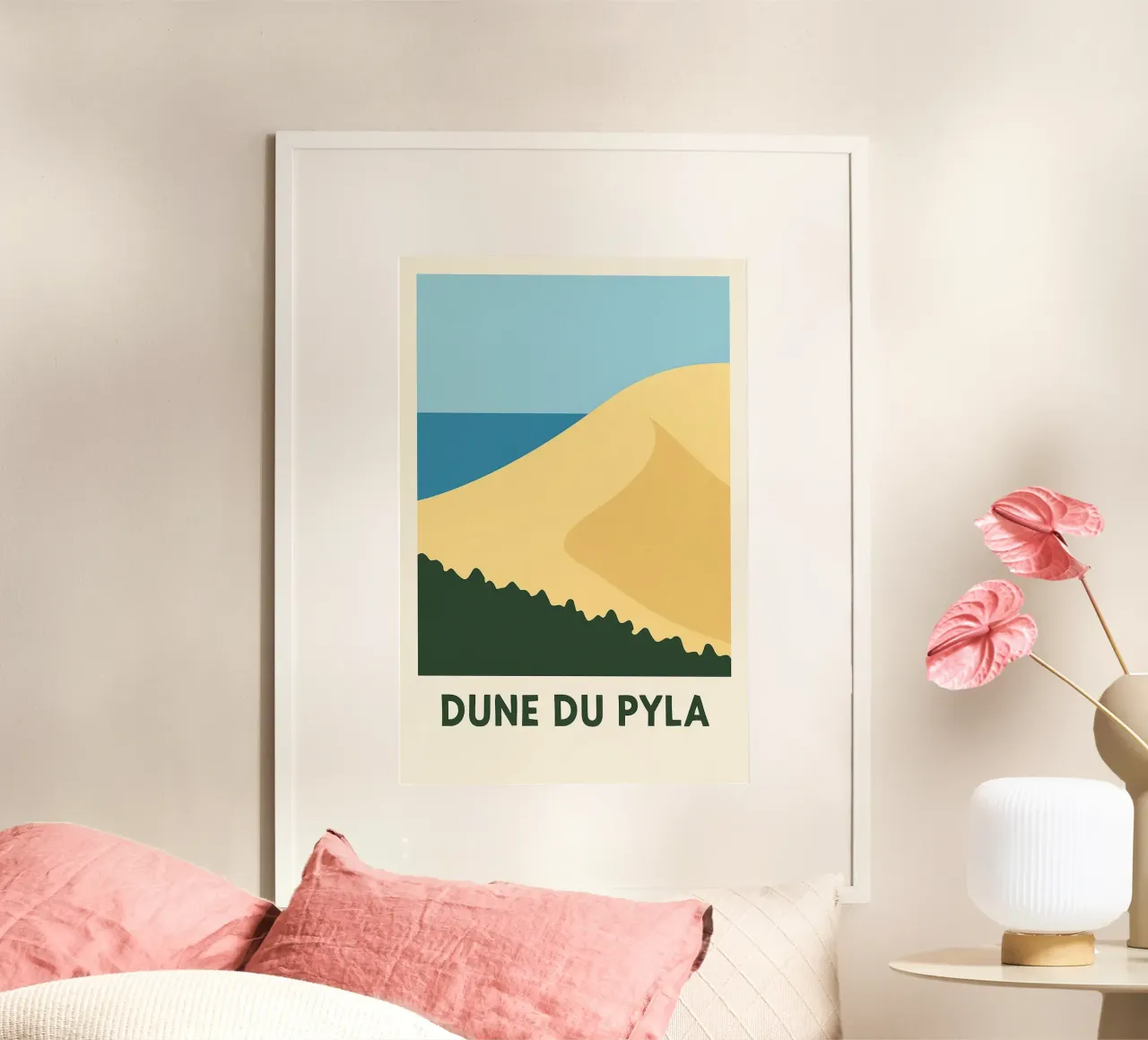 Dune du Pyla - Un affioramento sabbioso e l'orizzonte dell'oceano carta hahnemühle da JETLAG | affiches voyage