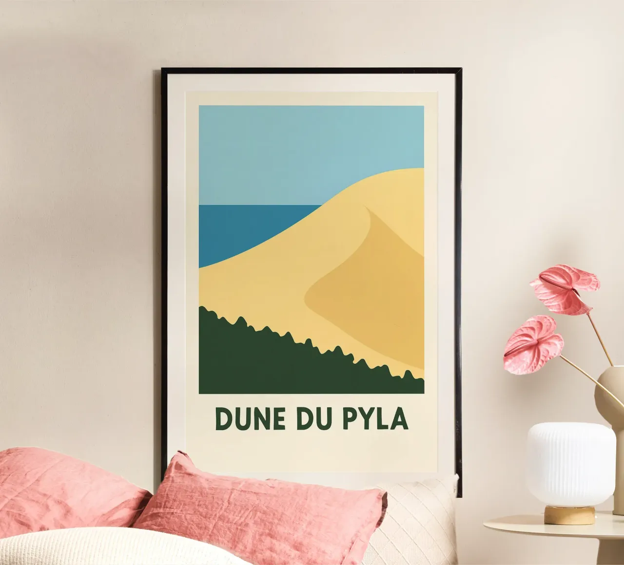 Dune du Pyla - Un affioramento sabbioso e l'orizzonte dell'oceano carta hahnemühle da JETLAG | affiches voyage