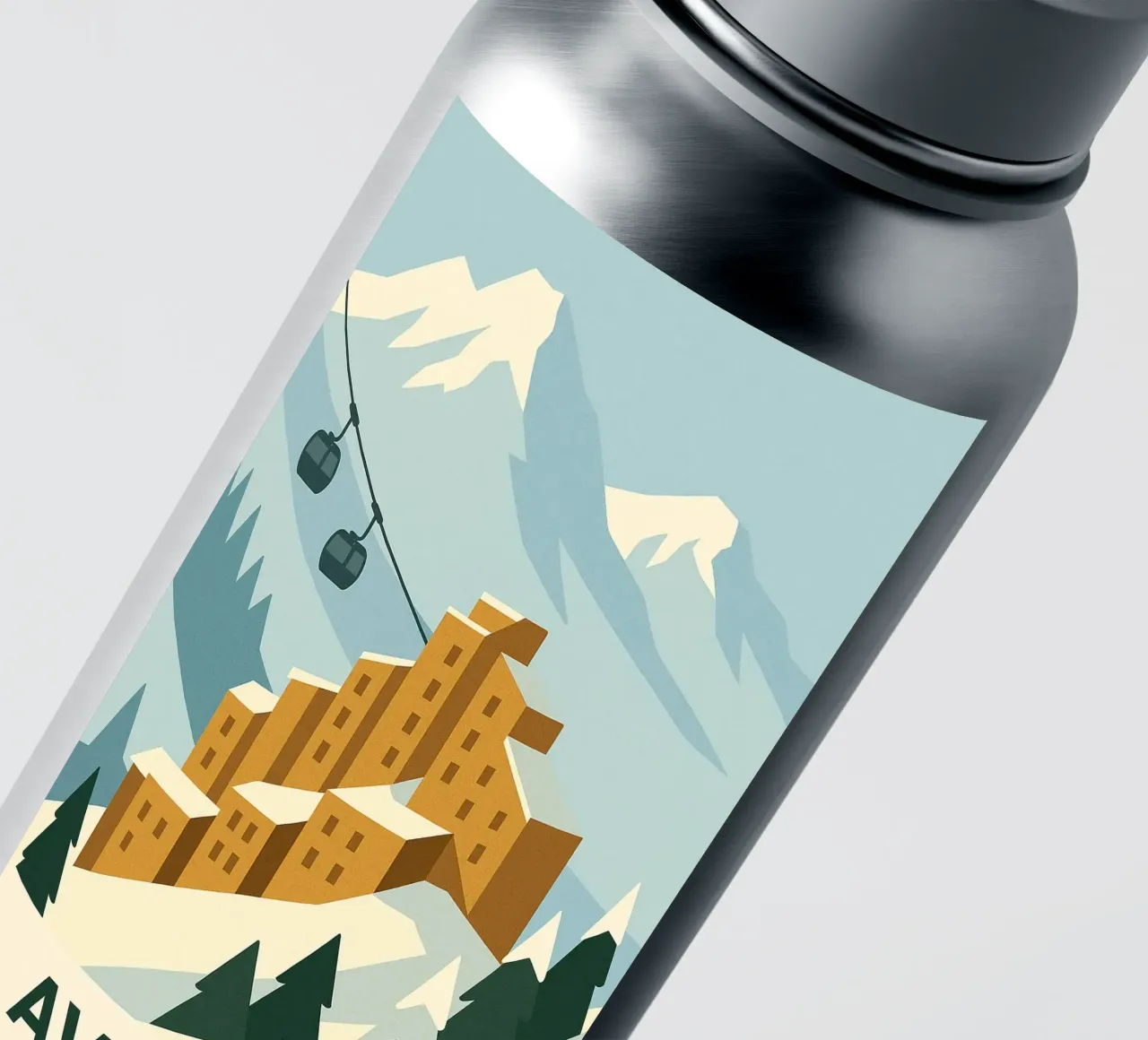 Avoriaz - The bold architecture of the Alps on display sticker by JETLAG | affiches voyage