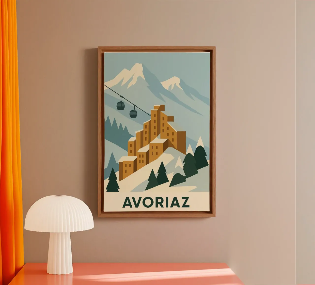 Avoriaz - The bold architecture of the Alps on display canvas by JETLAG | affiches voyage
