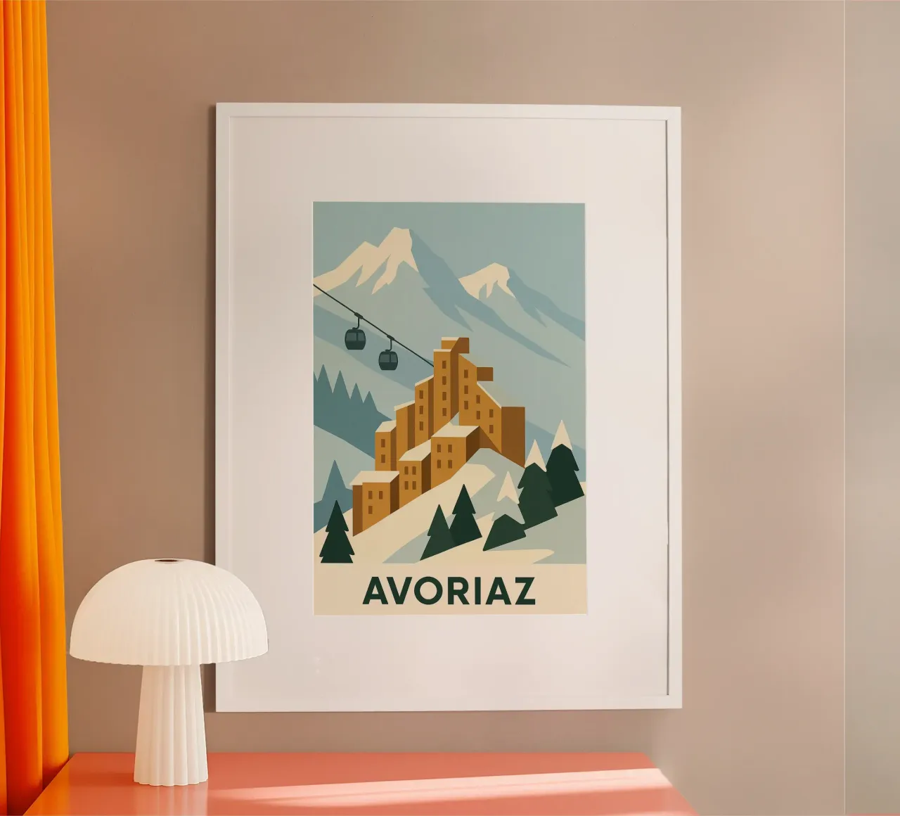 Avoriaz - The bold architecture of the Alps on display hahnemühle by JETLAG | affiches voyage