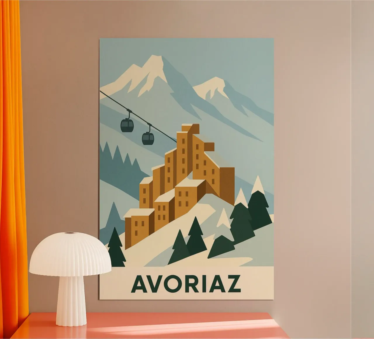 Avoriaz - The bold architecture of the Alps on display hahnemühle by JETLAG | affiches voyage