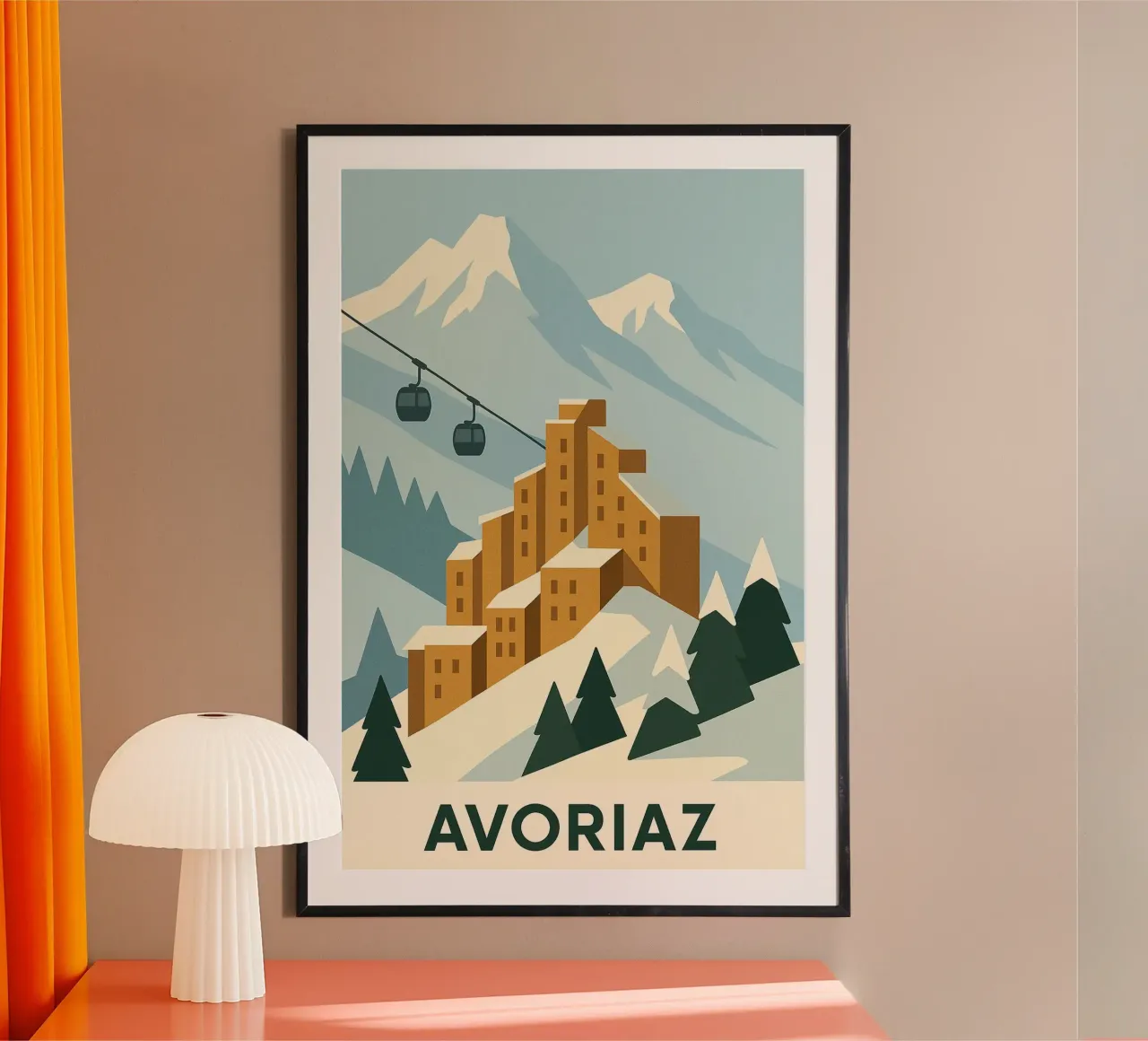 Avoriaz - The bold architecture of the Alps on display hahnemühle by JETLAG | affiches voyage