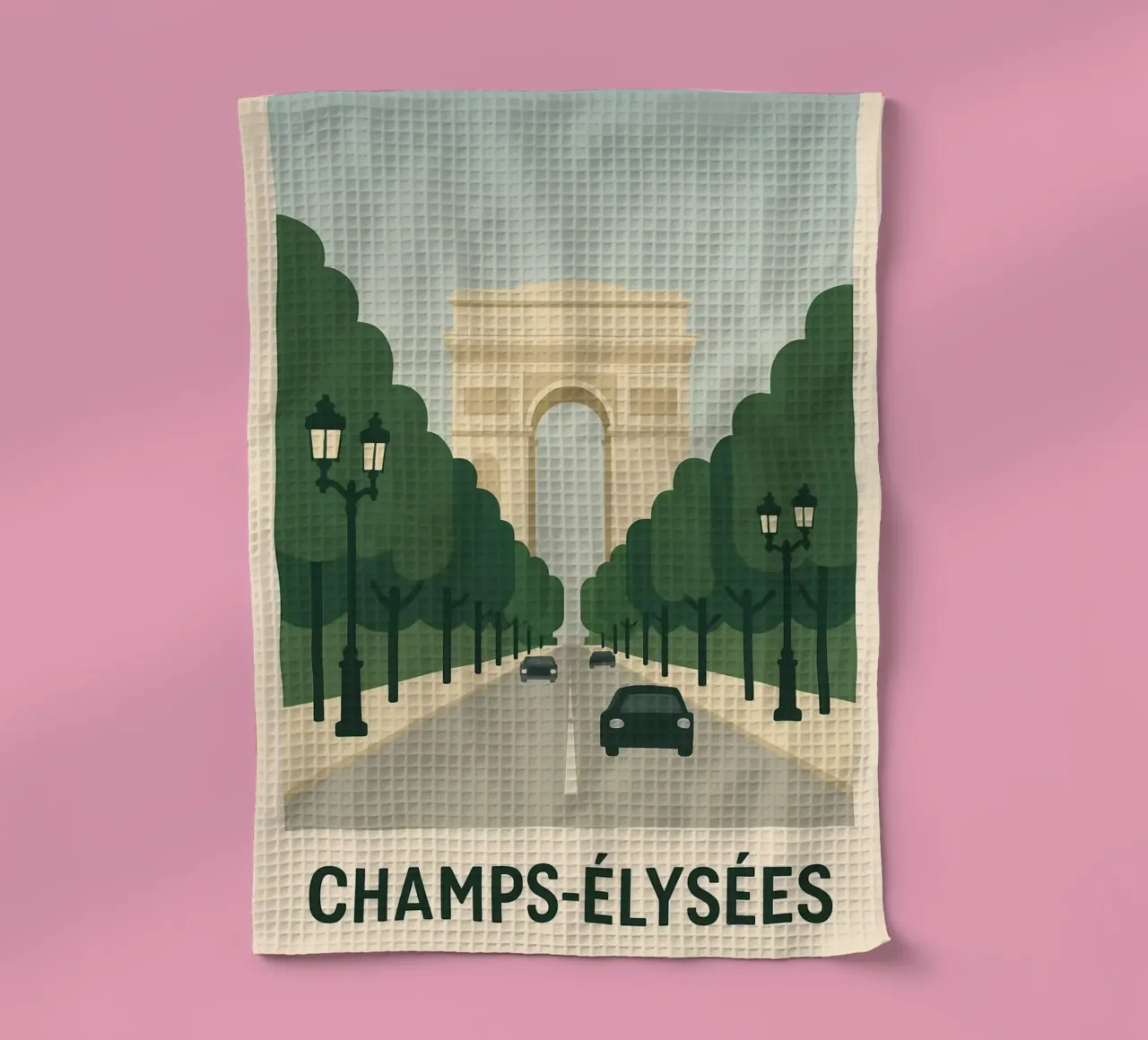 CHAMPS-ÉLYSÉES - The most famous avenue in the world tea towel by JETLAG | affiches voyage