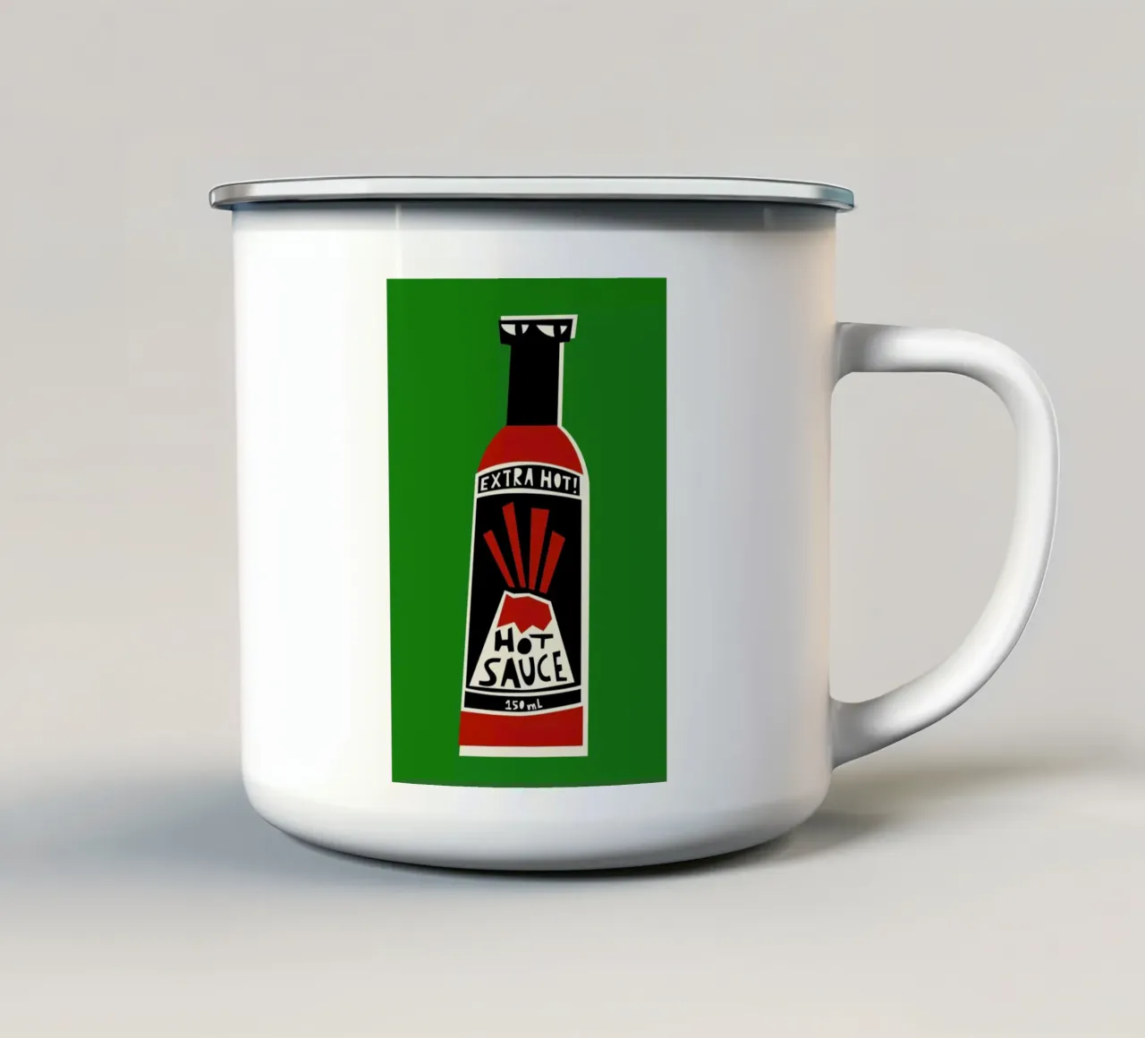 Hot Sauce enamel mug by Fox & Velvet