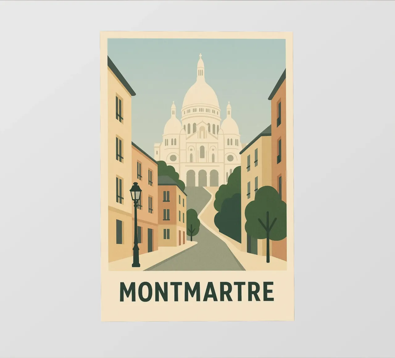 MONTMARTRE - Una salita verso l'eternità pellicola backlit da JETLAG | affiches voyage