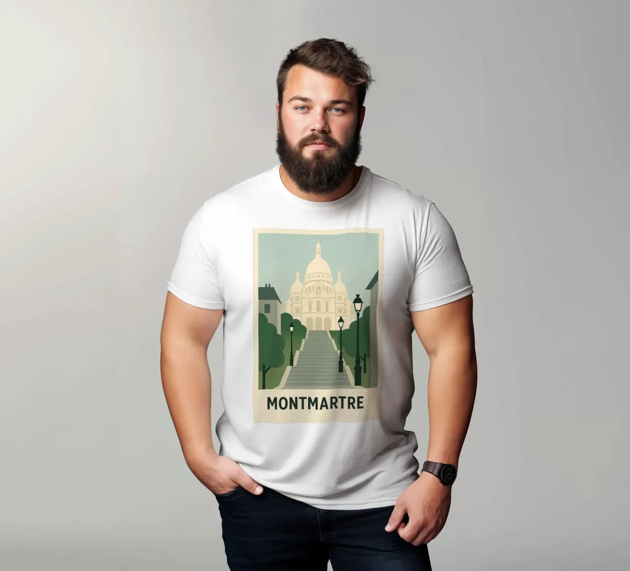 MONTMARTRE - L'anima bohémien di Parigi t-shirt da JETLAG | affiches voyage