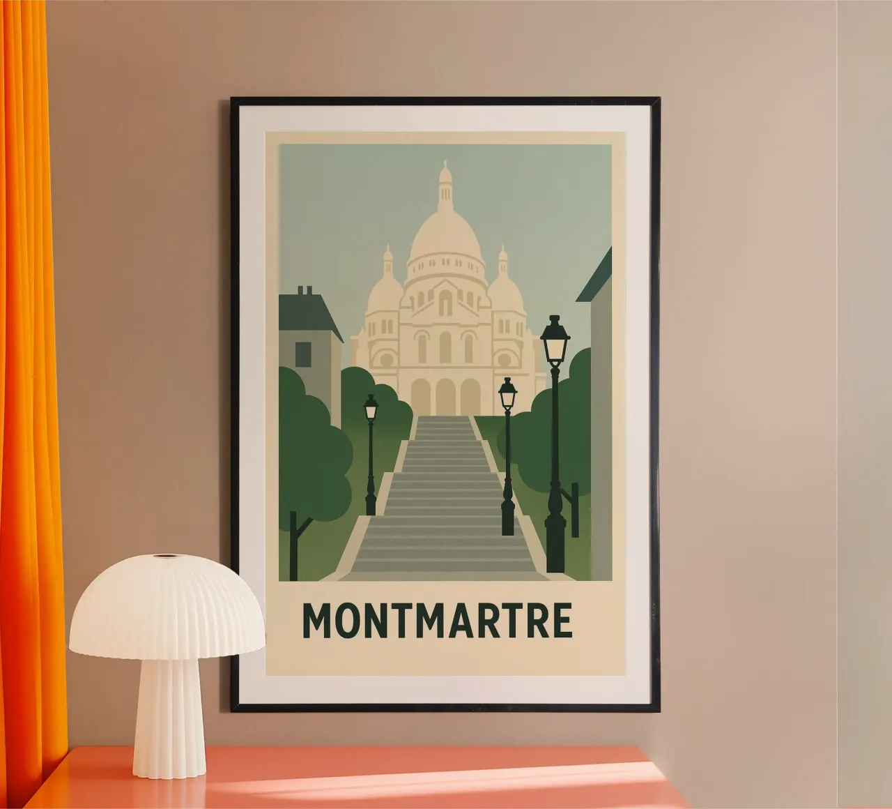 MONTMARTRE - L'anima bohémien di Parigi carta hahnemühle da JETLAG | affiches voyage