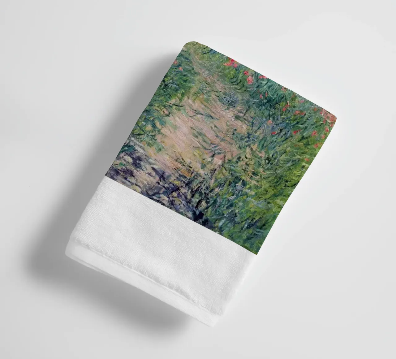 mohnblumen wiese landschaft idyllisch claude monet Handtuch von belong shop