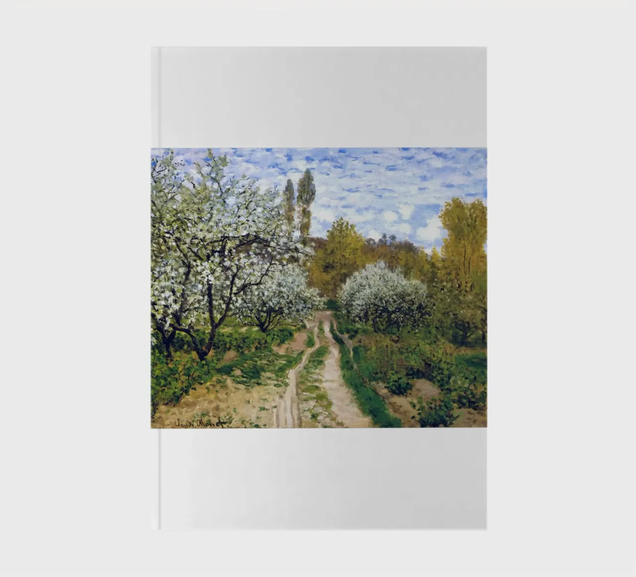 rural fruit trees natural environment claude monet notebook by belong shop