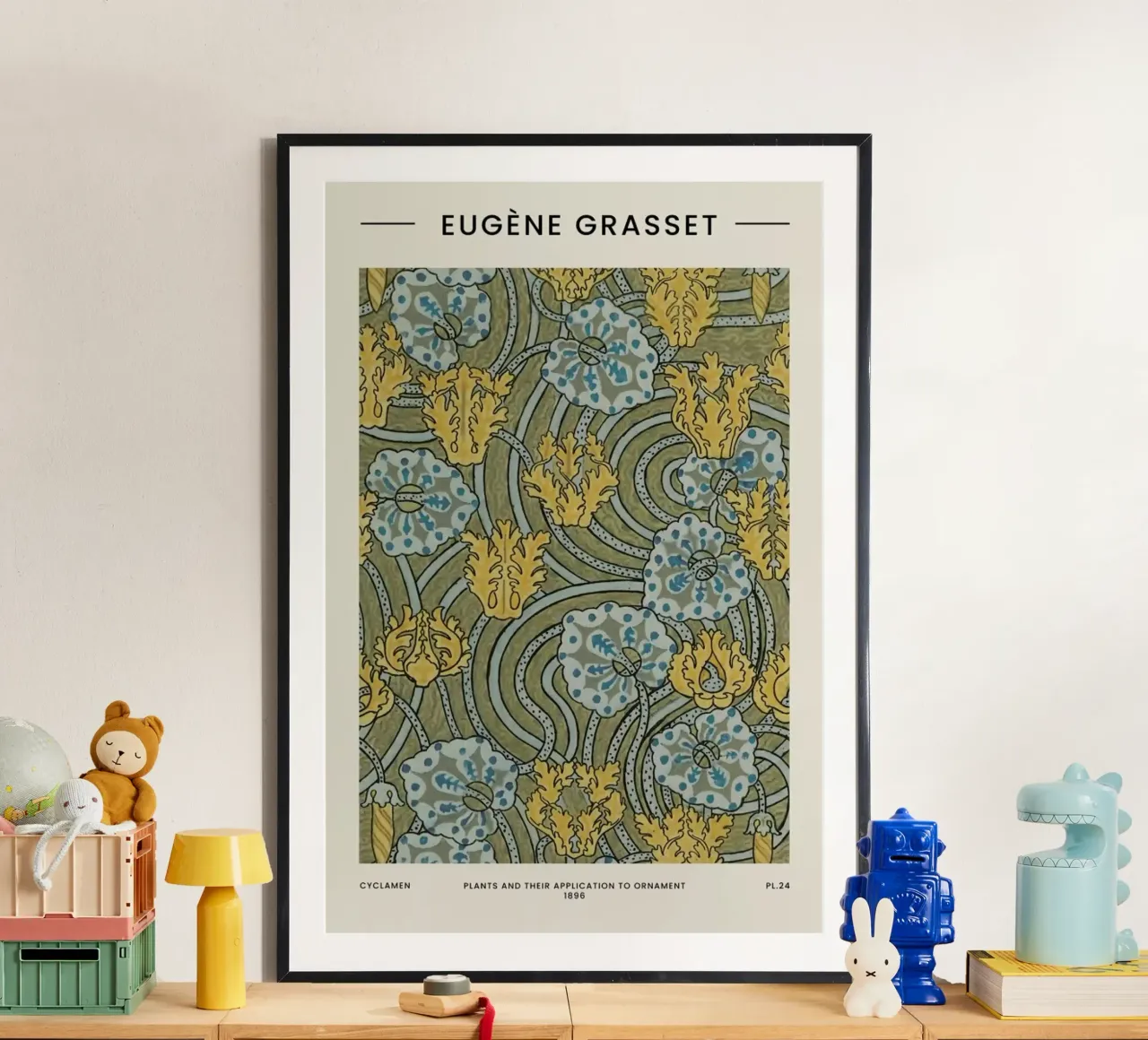 Grasset - Cyclamen carta hahnemühle da Vintage by JUNIQE