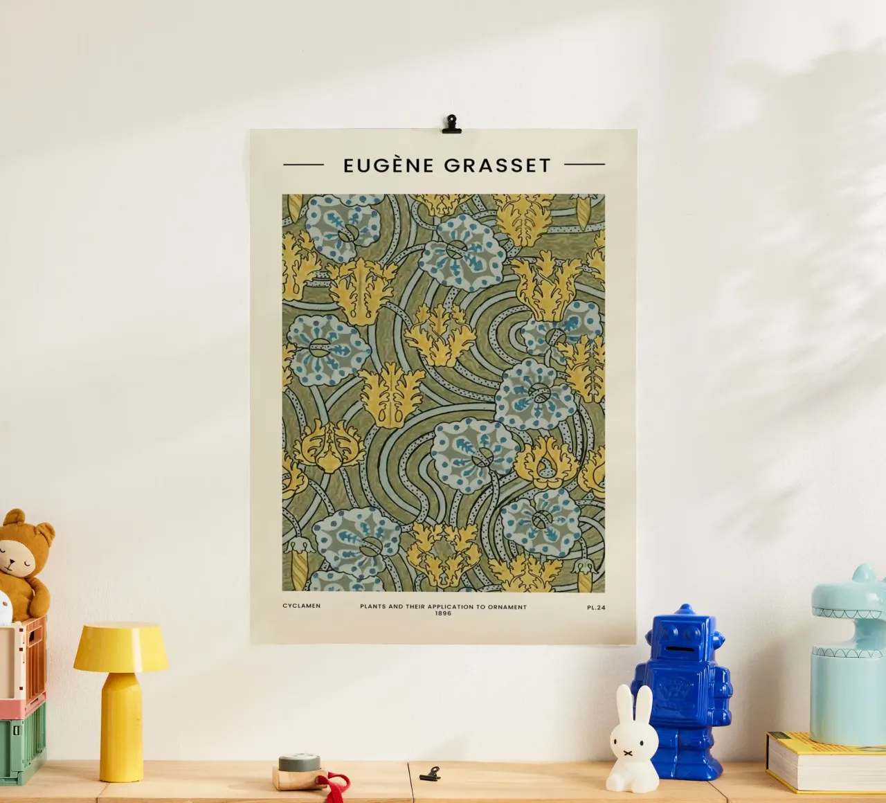 Grasset - Cyclamen carta hahnemühle da Vintage by JUNIQE
