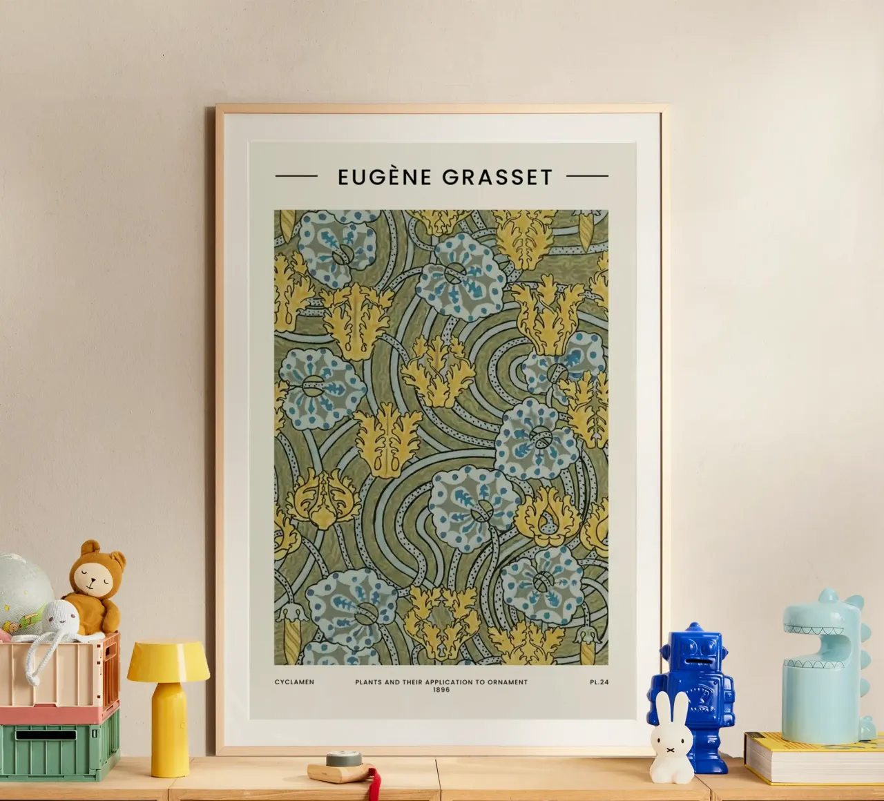 Grasset - Cyclamen carta hahnemühle da Vintage by JUNIQE