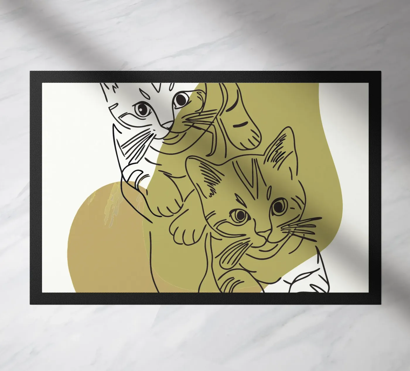 Two Kittens doormat by RELAXING TOUCH